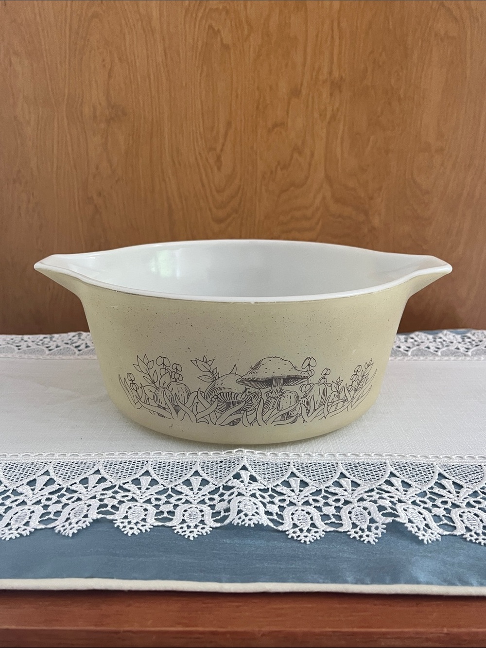 Vintage Pyrex Forest Fancies Mushroom Casserole Dish – No Lid
